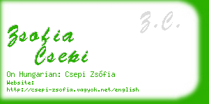 zsofia csepi business card