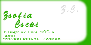 zsofia csepi business card